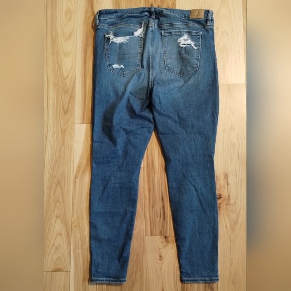American Eagle next level stretch Hi Rise regular length distressed Jeggings - Picture 4 of 12